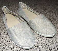 Damen Ballerinas Slipper Grau Stoff Gr. 38 Primark