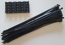 40 Kabelbinder Ty-Fast schwarz 4,8 x 300mm + 20 Halter Kabelhalter 15x24x11mm