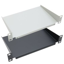 HMF Fachboden Regalboden für Serverschrank, 10 Zoll, 1 HE, 254 x 150 x 45 mm