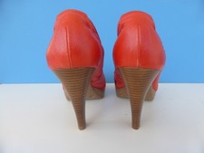Pumps -- Peep Toe -- Rot Leder