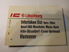 Zuglaufschild . Kunststoff