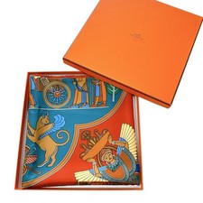 SELTENES HERMES Carre 90 Seidentuch "Persepolis" von S. Koechlin mit Box...