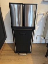 Mülleimer Ben | Edelstahl | Trennsystem | Mit 3 Kammern Mülltonnenbox