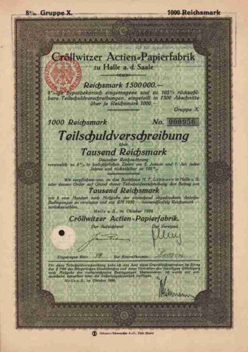 Cröllwitzer actien - cröllwitzer,