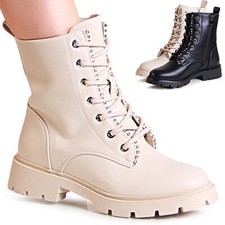 Damen plateau stiefeletten - plateau,