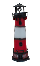 Deko Solar Leuchtturm Metall