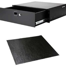 Alu rackschublade mit - he, alu-rackschublade