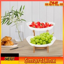 2-stöckige Obstschale Weiß