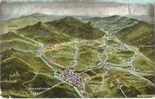 AK  Landkarte Reliefkarte Wunsiedel und Umgebung - E.Felle Isny um 1930