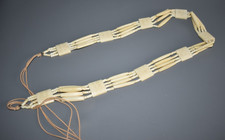 Gürtel aus Horn / Bein / Knochen geschnitzt vintage Bindegürtel Fach #A5