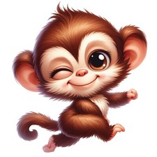 Cute Monkey Cartoon Baby