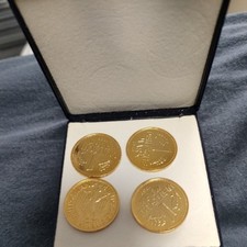 4 GOLD DM / MARK MÜNZE - JAHRGANG 1950- 24 KARAT VERGOLDET - SELTEN 