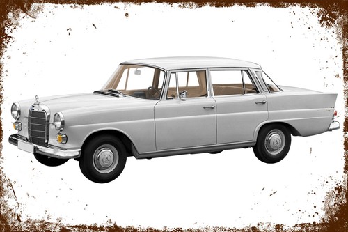 Retro blechschild auto - blechschild, pkw