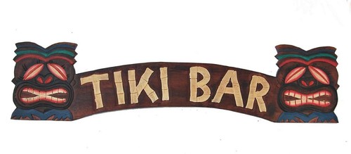 Tiki bar hawaii schild - bar,