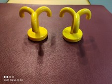 ✨Deckenhaken  HEWI Kunststoff -gelb- Dreifachhaken -2 Stück -