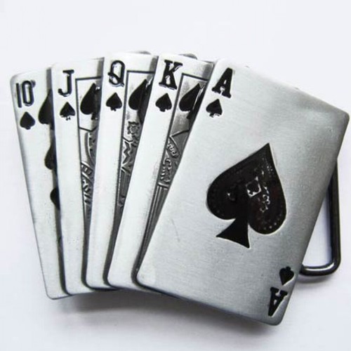 Poker buckle mit royal flush - poker,