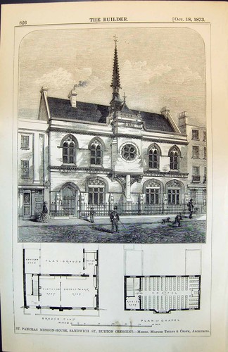 Antique old print - print, st