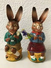 alte Candybox Osterhase Paar Mann Frau Pappmache befülllen Süßigkeiten ca. 25 cm