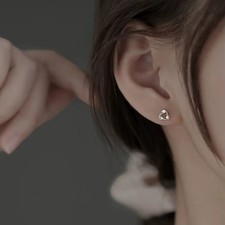 Ohrringe 925 Sterling Silber – Minimalistische Knoten Ohrstecker