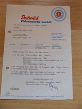 Altes Kündigung Schreiben - Südmilch Eiskrem Werke Stuttgart - 1963