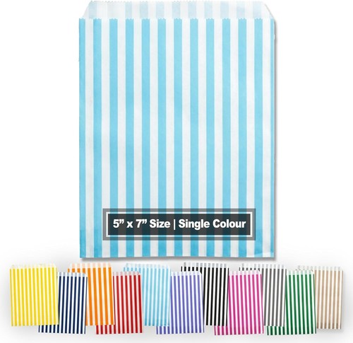 Papiertüten 7 gestreift - 5", 7"