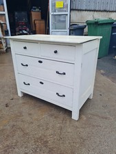 schöne alte Kommode Schrank Shabby Weiß Bauernschrank