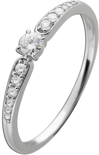 Brillantring weißgold 585 - brillantring, 14