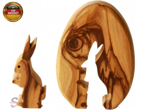 Osterhase holzfigur 7 - ei,