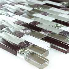Mosaikfliesen glas marmor lila - glas,