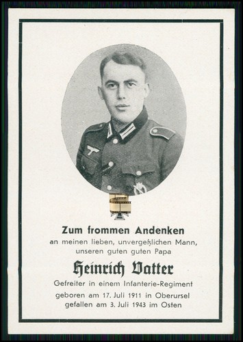 Sterbebild soldat aus - soldat,