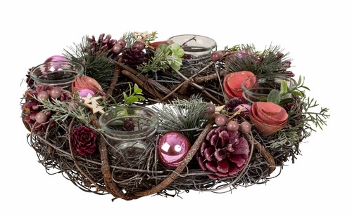 Weihnachtlicher adventskranz - weihnachtlicher,
