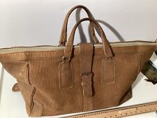 Vintage Leder Reisetasche Weekender XL Schultertasche Nubuk Braun