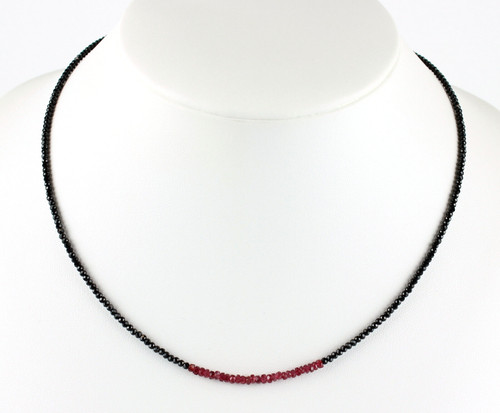 Schwarz spinell kette - spinell,