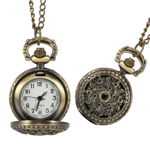 Vintage blumen taschenuhr - blumen,