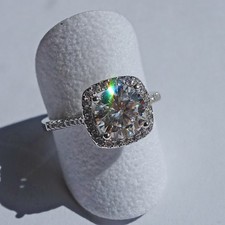 Moderner Silber Ring in 925er Silber / 18 Kt. Vergoldet 2 ct. Neu Nr.1754♦️