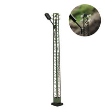 3 Stk. Spur H0 Gittermastleuchte 1:87 Modell LED Lampe Bahnleuchten Licht
