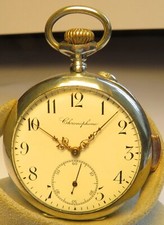 Ditisheim Le Phare Chronophone Herren Taschenuhr Viertel Repetition ca. 1900