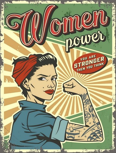 Blechschild women power - blechschild,