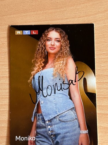 Monika dsds autogrammkarte - monika,