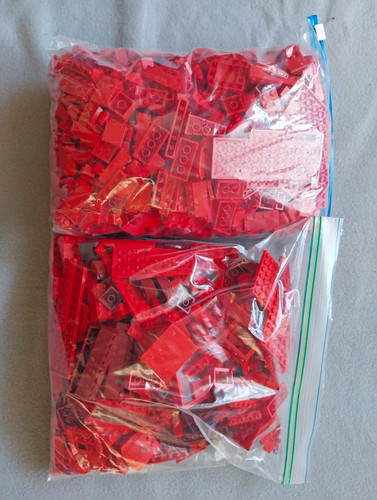 Lego konvolut 2kg rot - konvolut,,