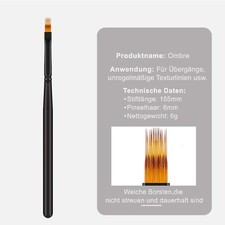 Ombre Nail Art Pinsel für Maniküre UV Acry Gel Nageldesign Farbverlauf