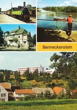 07-C085 Ansichtskarte Benneckenstein Harz Bahnhof Schmalspur Kurpark Klubhaus
