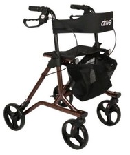 Rollator Drive Torro -  Gehwagen faltbar + Stockhalter + Tasche +  Rückengurt