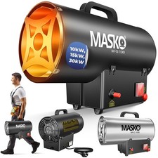 MASKO® Heizkanone Gas Heizgerät Heißluft Generator Heizgebläse Bau Heizer Piezo