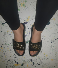 extravagante edle Damen Sandalen Schuhe 41  Top Zustand Hausschuhe