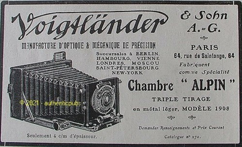 Reklame voigtländer kamera - reklame,