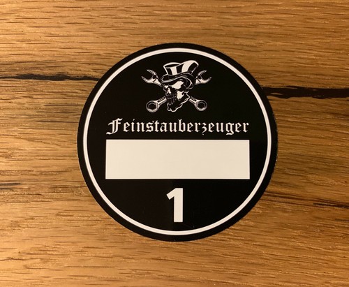 Feinstaub plakette umwelt - plakette,