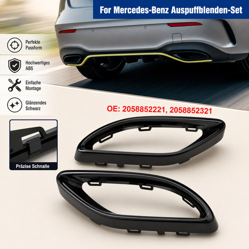 Endrohr auspuffblende - 2x,