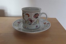 3 x Sandra Rich Kaffeetassen mit Untertasse Meerestiere „Fische“ Kindergeschirr