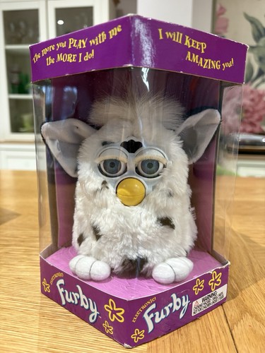 Furby dalmation white black - white,